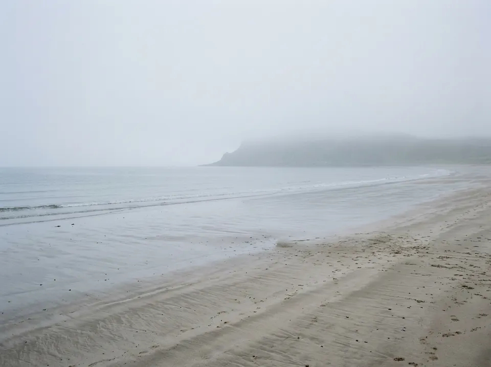 La misma playa sin la barca